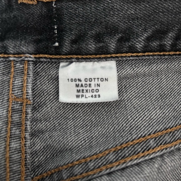 Vintage faded black/grey button fly jeans - Picture 4 of 8